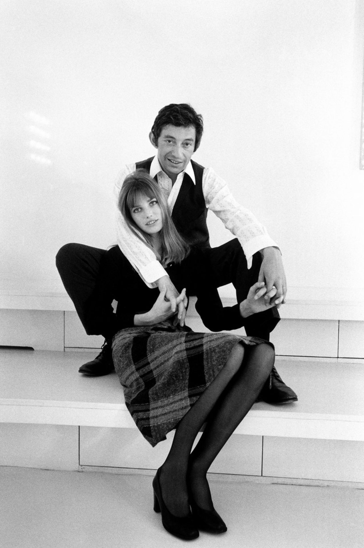 Alain NOGUES (Né en 1937) - Serge Gainsbourg et Jane Birkin Cacharel,1969 - Tirage [...]