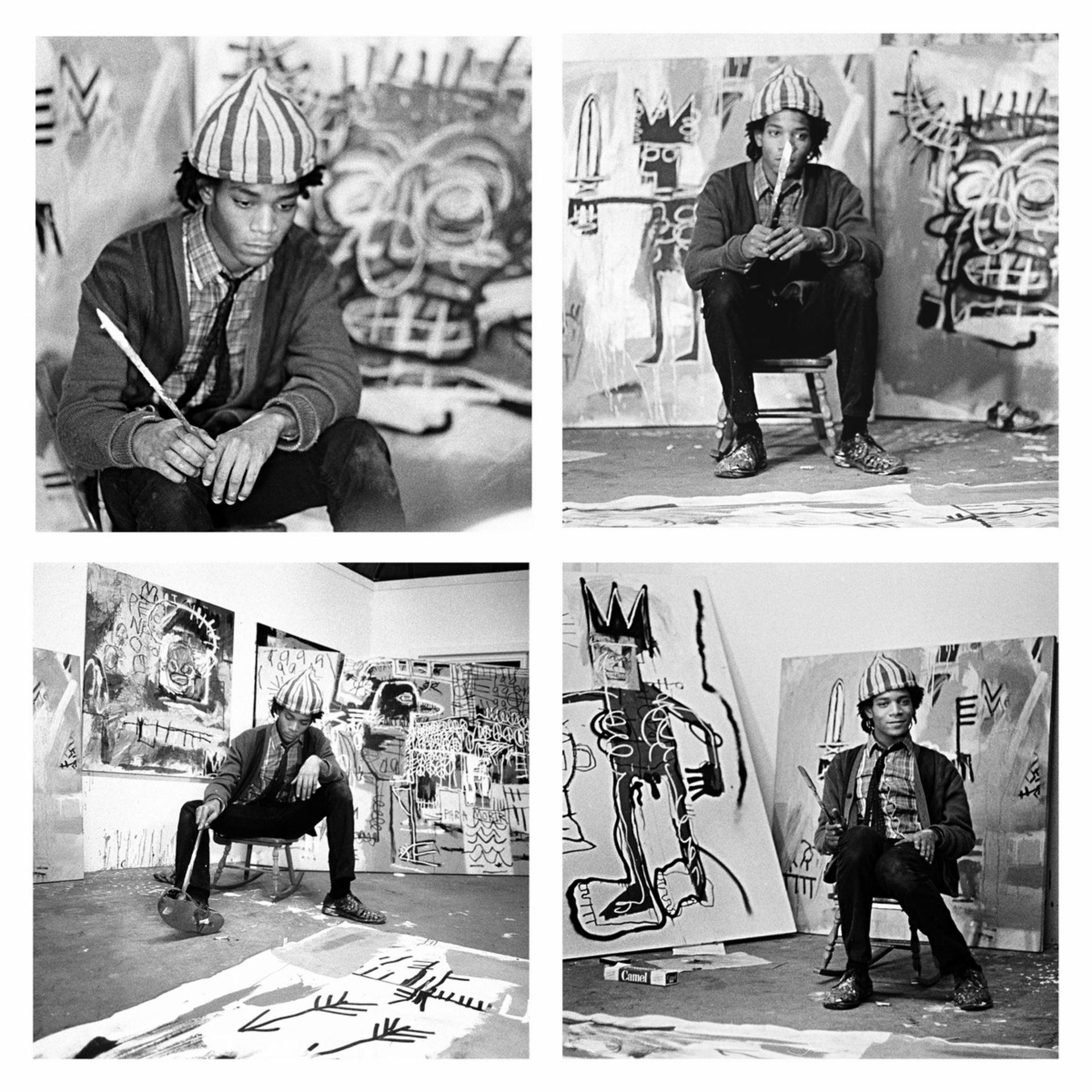 Pierre HOULES (1945-1986) - Jean-Michel Basquiat - Tirage argentique contrecollé [...]