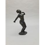Edgar DEGAS (1834-1917) , d’Après - Femme s'étirant - Bronze à patine noire [...]