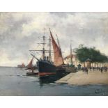 Eugène GALIEN-LALOUE (1854-1941) - sous le pseudonyme de L.DUPUY - Bateau à quai [...]