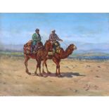 Richard Karlovich ZOMMER (1866-1939) , Attribué à - Cavaliers arabes - Huile sur [...]