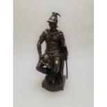 Paul DUBOIS (1829-1905) - Le Courage militaire - Importante sculpture en bronze [...]