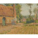 Emile ANSELET (1865-1951) - Paysage de campagne - Huile sur panneau, signée en bas [...]