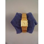 FAVRE-LEUBA - MONTRE-BRACELET pour homme en plaqué or. Cadran rectangulaire, fond [...]