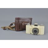 Ilford Advocate Cream Vintage Camera in leather ca