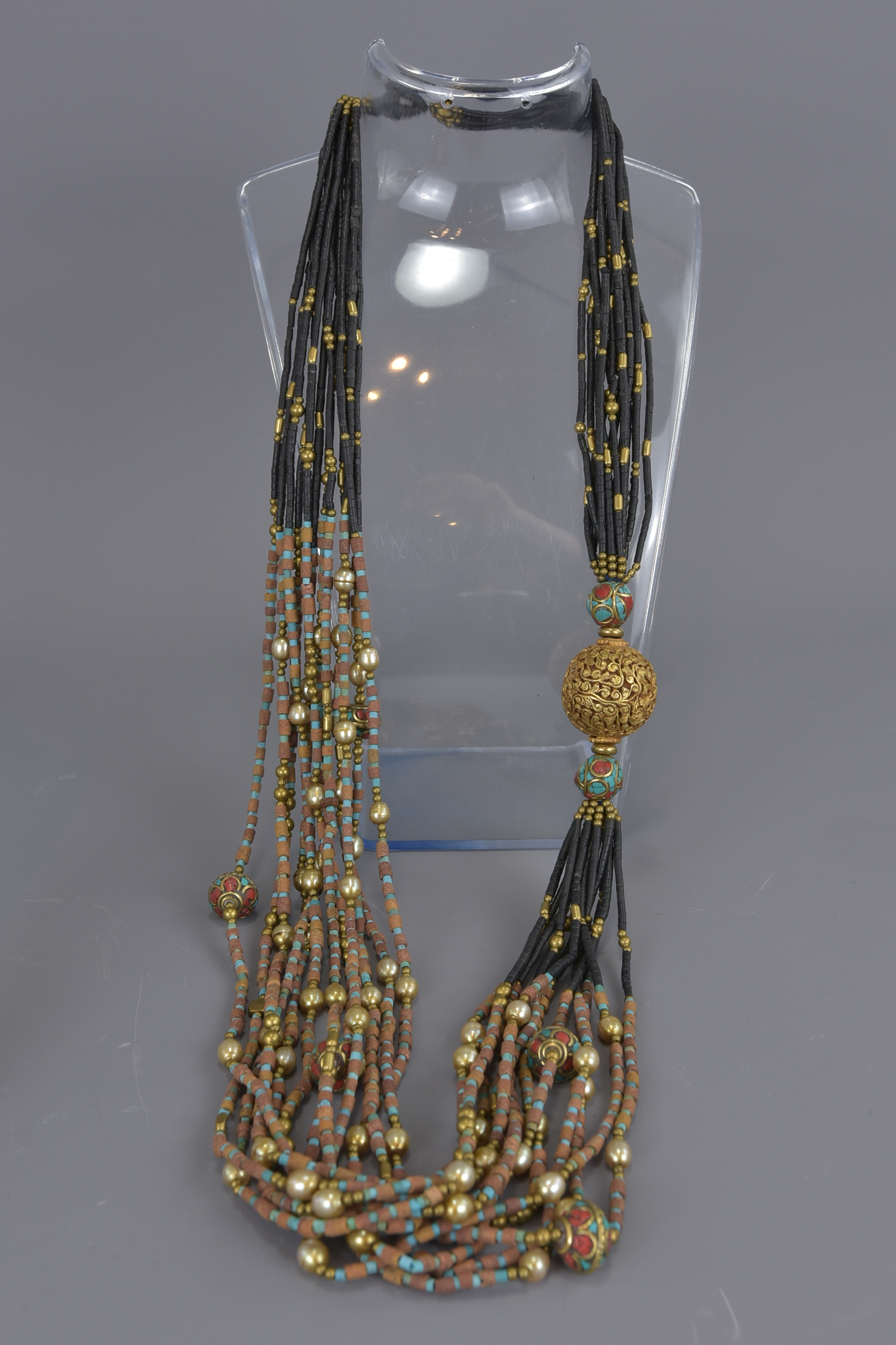 Two Asian gilt necklaces. - Image 3 of 3