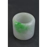 A Chinese jadeite archers ring. 3cm x 3.2cm