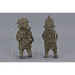 Two Medieval bronze figures Ibeji West Africa. 14.