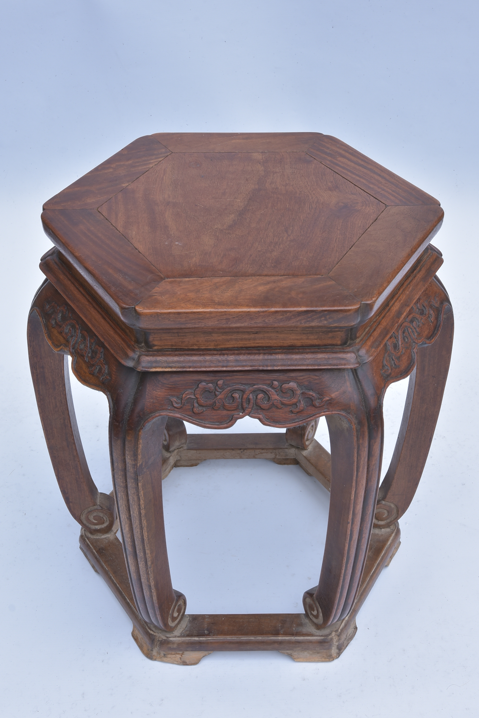 A pair of Chinese 19th century hardwood stools wit - Image 7 of 7