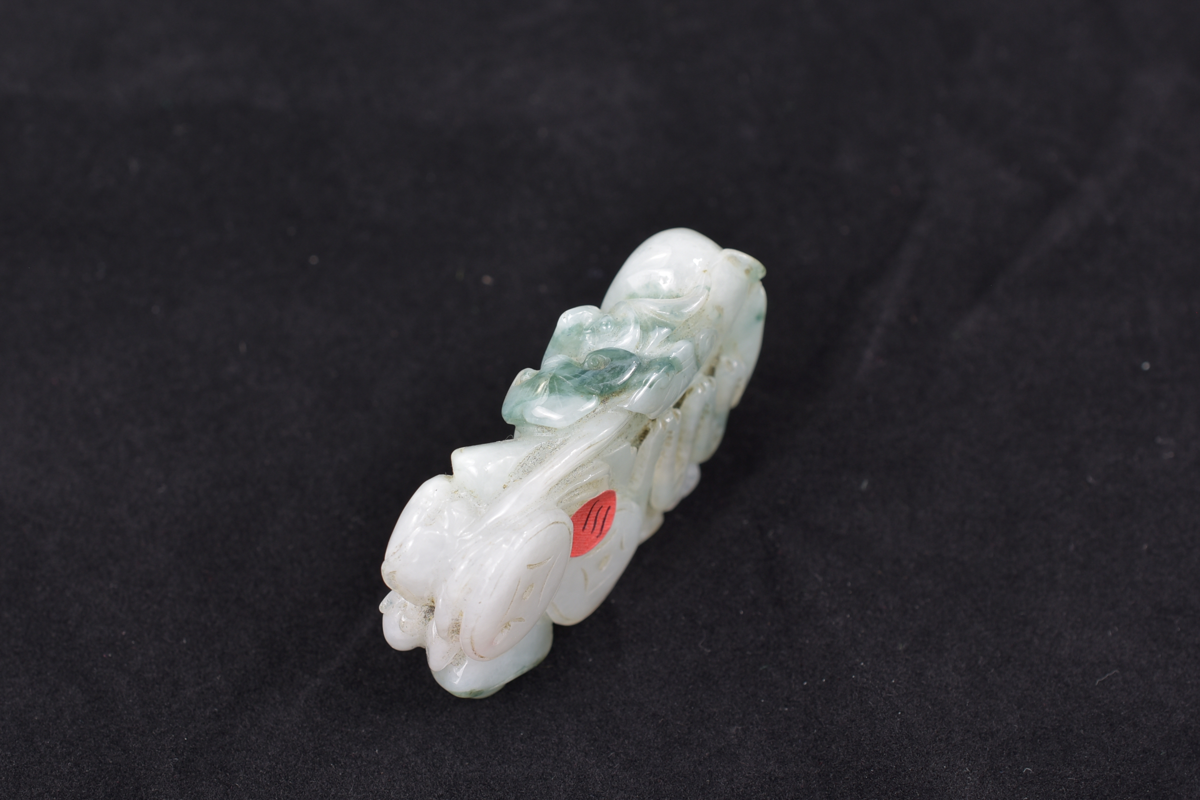 A Chinese carved jadeite pendant. 5 cm. - Image 3 of 6