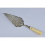 An English antique presentation trowel dated 5th O