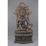 A 19th century Tibetan bronze statue of Bodhisattv