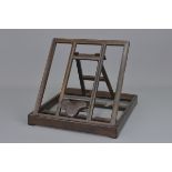 A Chinese 19th century zitan wood folding book stand