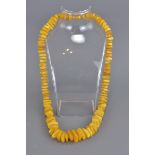 A baltic amber bead necklace.