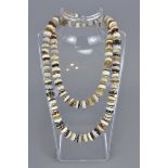 A banded agate necklace.