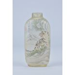 A Chinese Painted Glass Snuff Bottle without stopper. 8cm x 4cm