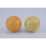 Two antique Ivory billiard balls. 5cm diameter