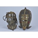 Two African Wooden Masks 31cm x 14cm, 32cm x 16.5cm (2)