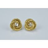 Pair of 18ct gold earrings. Stamped Italy 750. Weight approx. 5.7 grams