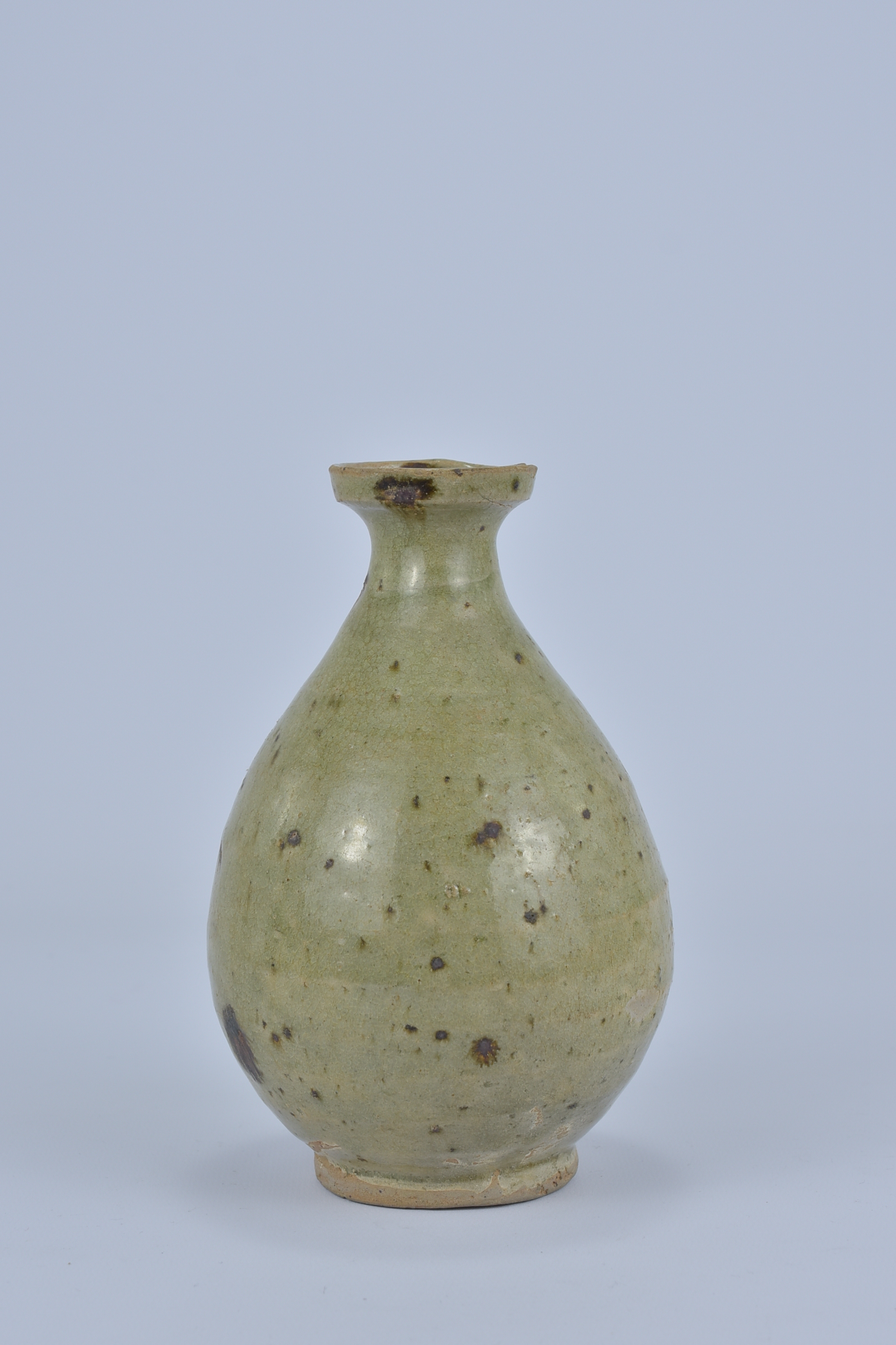 A Chinese Song Dynasty Celadon Wine Bottle. 17cm height