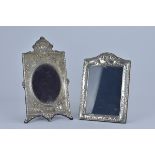 Two Sterling Silver picture Frames 24cm x 17cm, 30cm x 16cm (2)