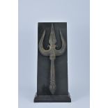 An Indian Bronze Ceremonial Spear head. 34cm