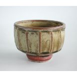 British Studio Pottery – Richard Batterham Stoneware Bowl. A typical Batterham cut-sided bowl. Unsig