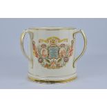 Large English porcelain loving cup. Coronation of Edward VII 1901.