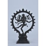 A 20th century Indian Bronze figure Hindu God Shiva Natarajan Statue Sculpture. 24.5cm