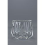 An Orrefors glass vase by Sven Palmqvist. 11.5cm diameter