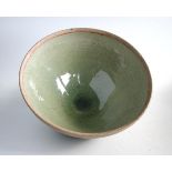 British Studio Pottery – Large Leach St.Ives Crackle Glazed Stoneware Bowl. Coated inside with a cra