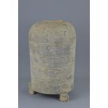 A Chinese Han dynasty grey pottery granary jar 40c