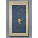 A Chinese 18th century framed gold painting on sil
