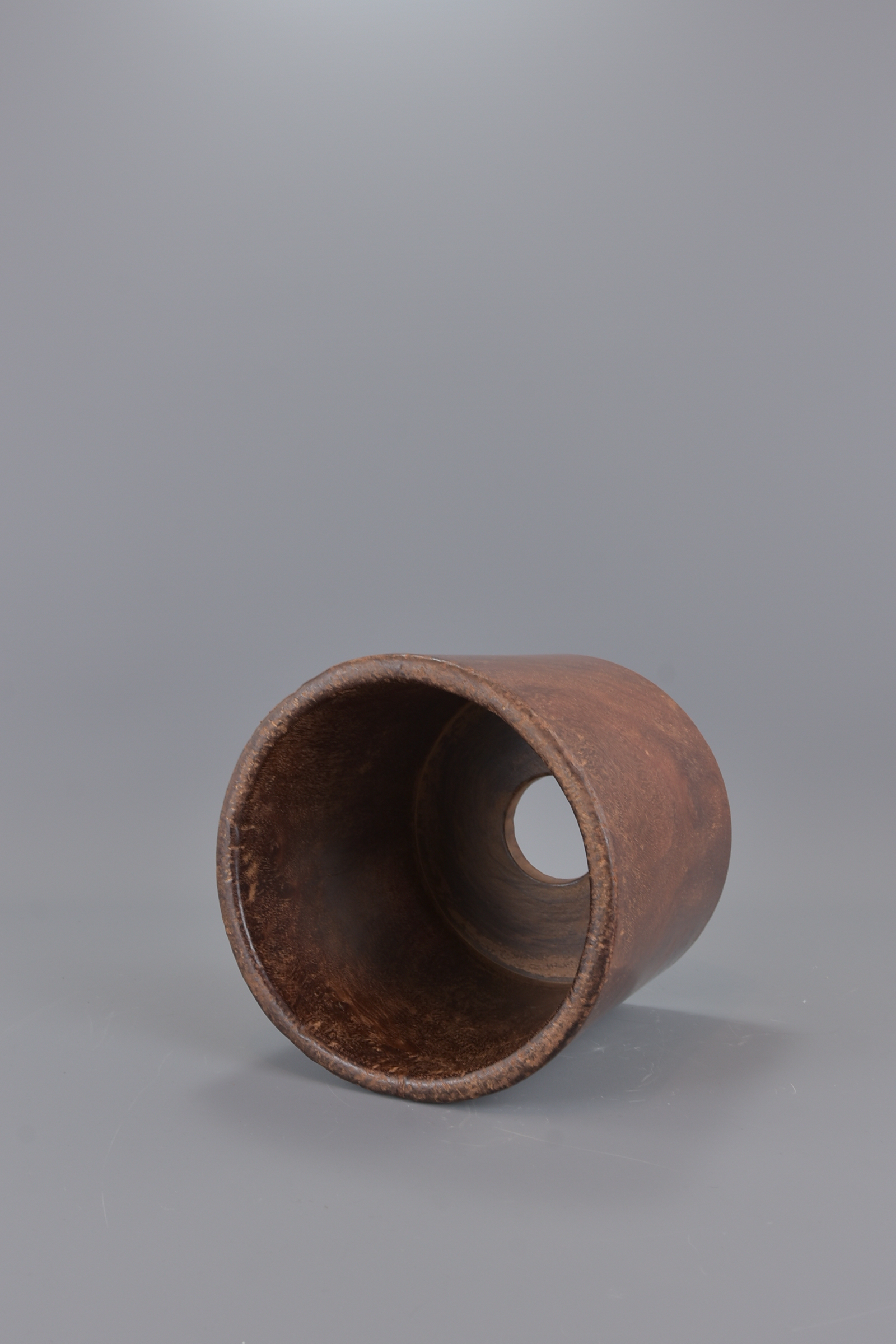 A Chinese hardwood brush pot - Image 2 of 3