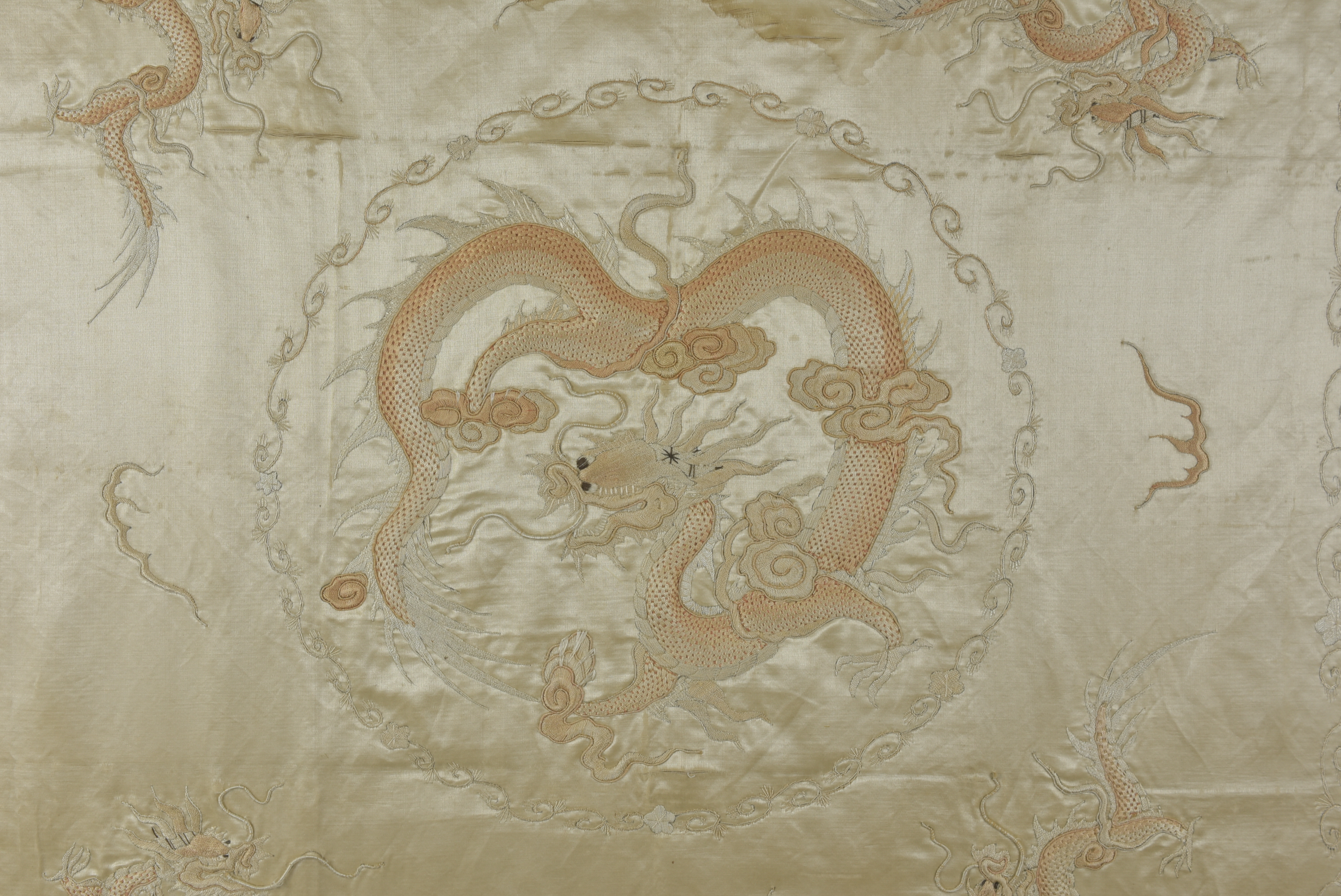 A large Chinese early 20th century framed embroidery of a Dragon. - Image 3 of 4