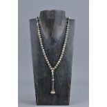 Islamic 19/20th century silver-coloured metal prayer bead necklace