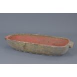 A Chinese Han dynasty grey pottery. 35cm x 15.5cm x 6.5cm