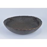 A large Japanese late Meiji period wooden bowl 19/