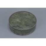 A Chinese slate ink well with cover. 20Cm diameter