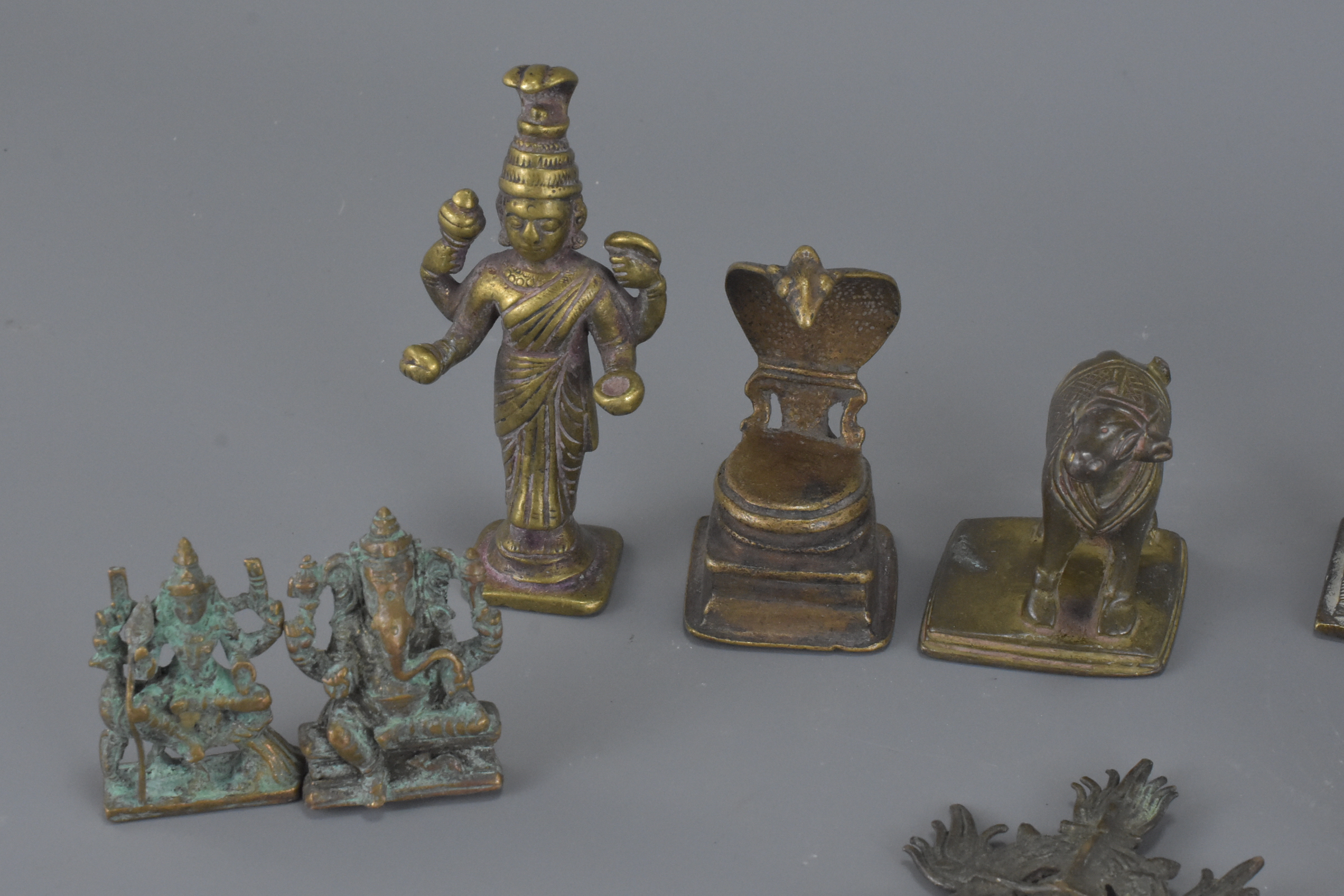 A group of eleven various Eastern bronze metal items. 2.5cm – 16cm - Image 2 of 3