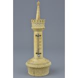 An antique ivory thermometer. 18cm height