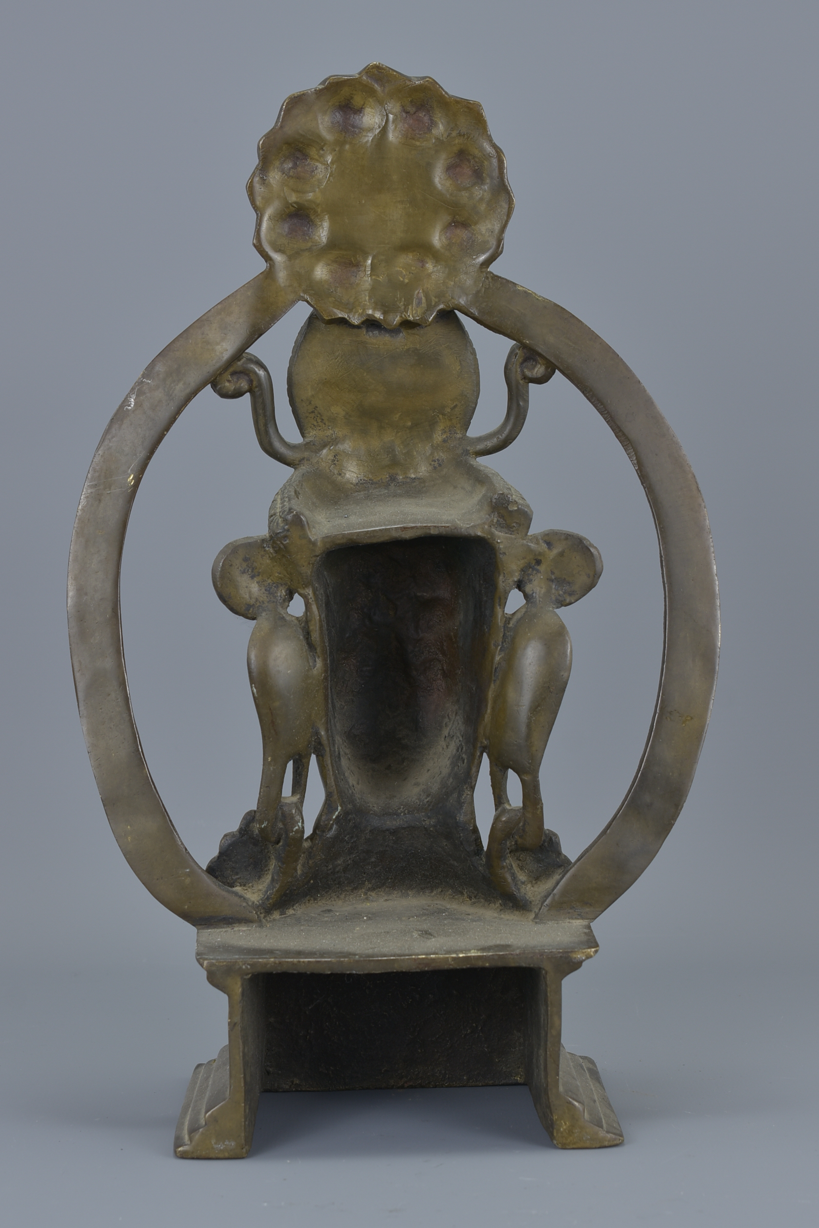 An Eastern bronze figure on stand. 37Cm tall - Image 2 of 4