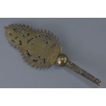 Asian 19th / 20th century Bronze Fitting with Pierced Dragon Design, 34cms long