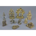 A group of ten various Eastern bronze metal items. 5Cm – 9cm
