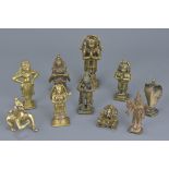 A group of ten various Eastern bronze metal items. 3Cm – 10cm