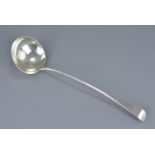 An English George III Silver Ladle, London 1778, T