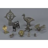 A group of ten various Eastern bronze metal items. 2.5cm – 16cm