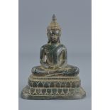 Thai Bronze Seated Buddha, 12cms high