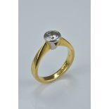 An 18ct gold and diamond ring. 0.4ct Size I