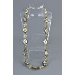 Ethnic Stone and Rock Crystal Necklace, approximately 60cms long